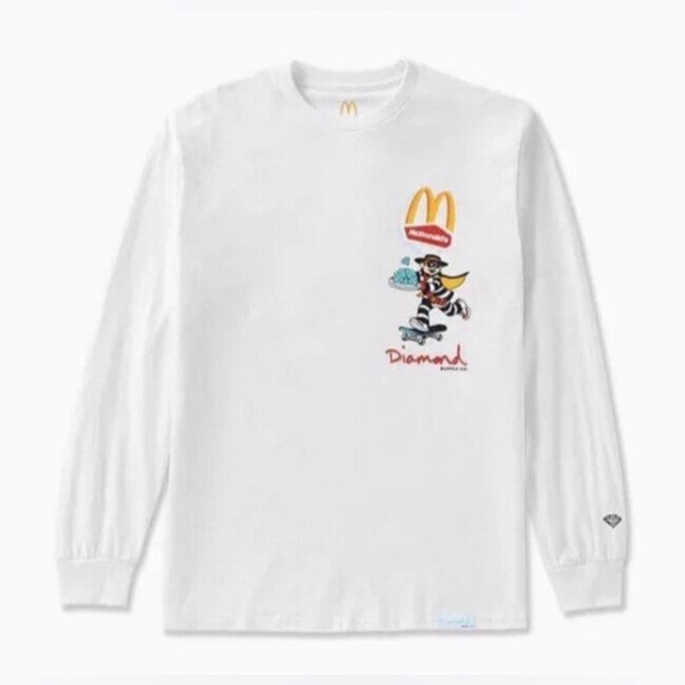 Diamond Supply Co MCDONALD’S Hamburglar White Tee Shirt Size Large NWOT RARE - Picture 6 of 11